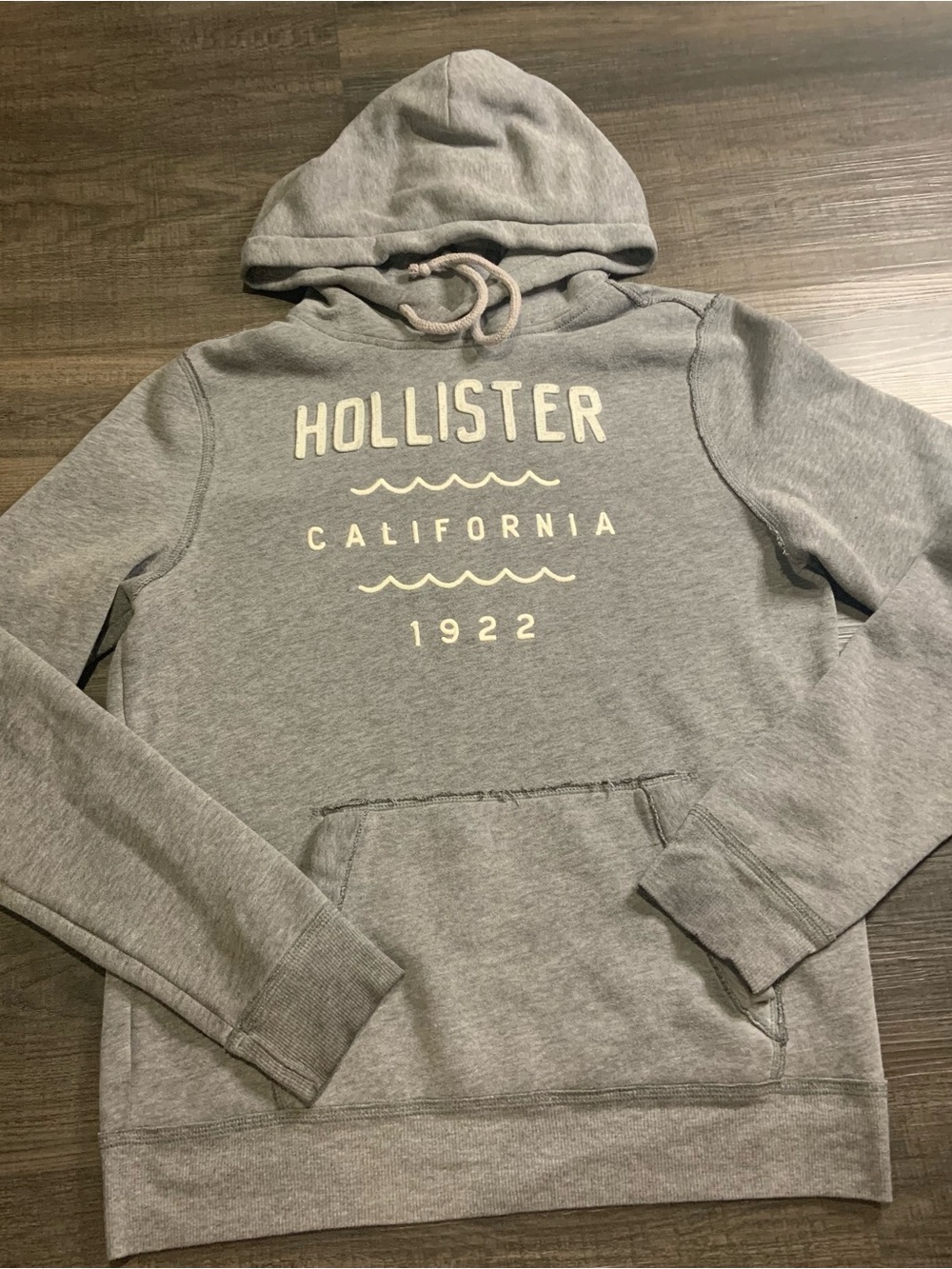 Hollister Light Gray Logo Pullover Hoodie